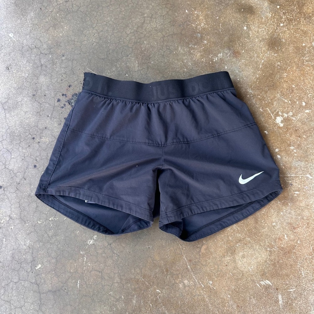Nike Running Shorts Womens XS Black Excellent Dri-FIT Just Do It Waistband